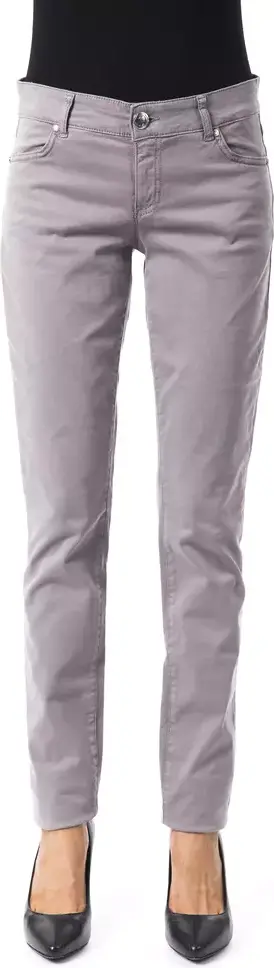 Pants BLU BYBLOS Gray Cotton Women's Pant