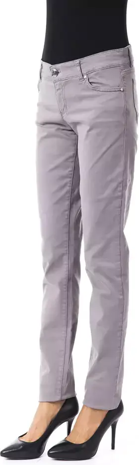 Pants BLU BYBLOS Gray Cotton Women's Pant