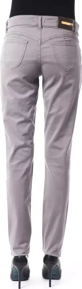 Pants BLU BYBLOS Gray Cotton Women's Pant