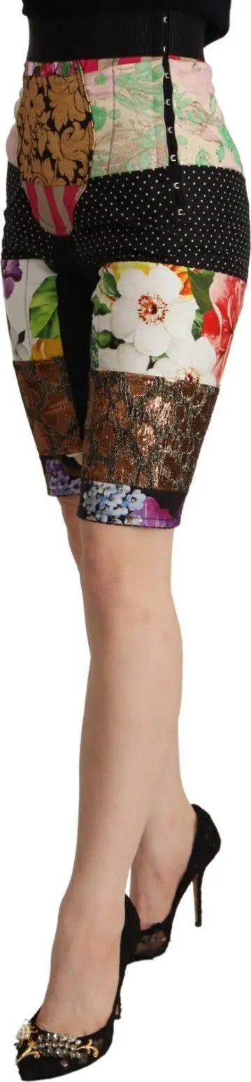Cropped Pants Dolce & Gabbana Multicolor Patchwork