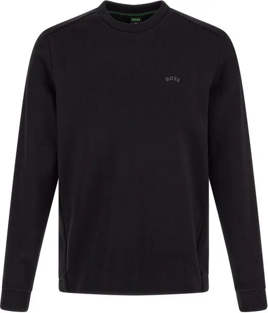 Свитшот Hugo Boss Элегантный Черный Хлопковый С Круглым Вырезом