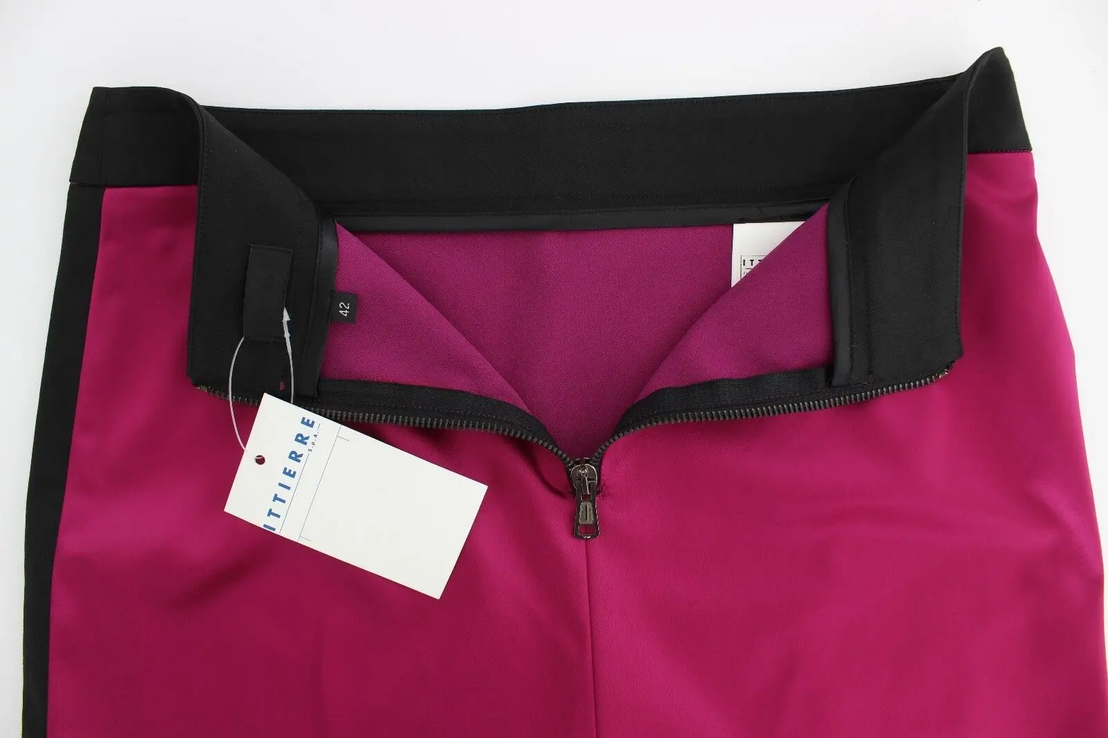 Skirt Exte Pink Black Above Knees Cotton Stretch