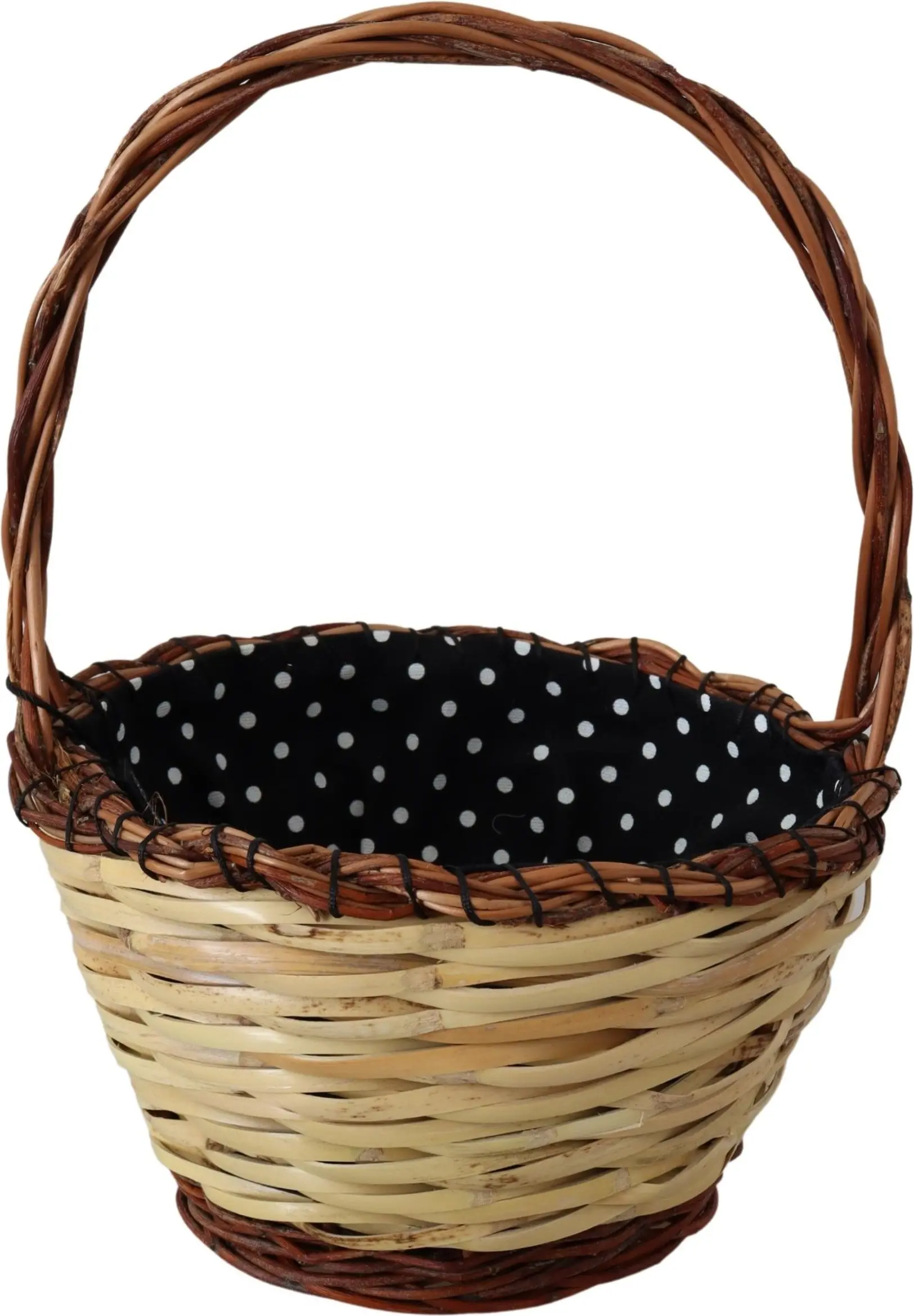 Tote Bag Dolce & Gabbana Chic Beige Wicker Basket Tote Bag
