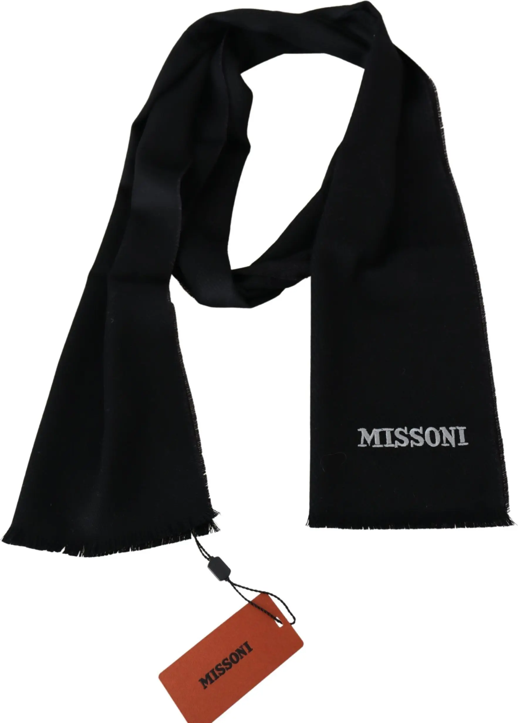 Missoni Elegant Embroidered Wool Scarf