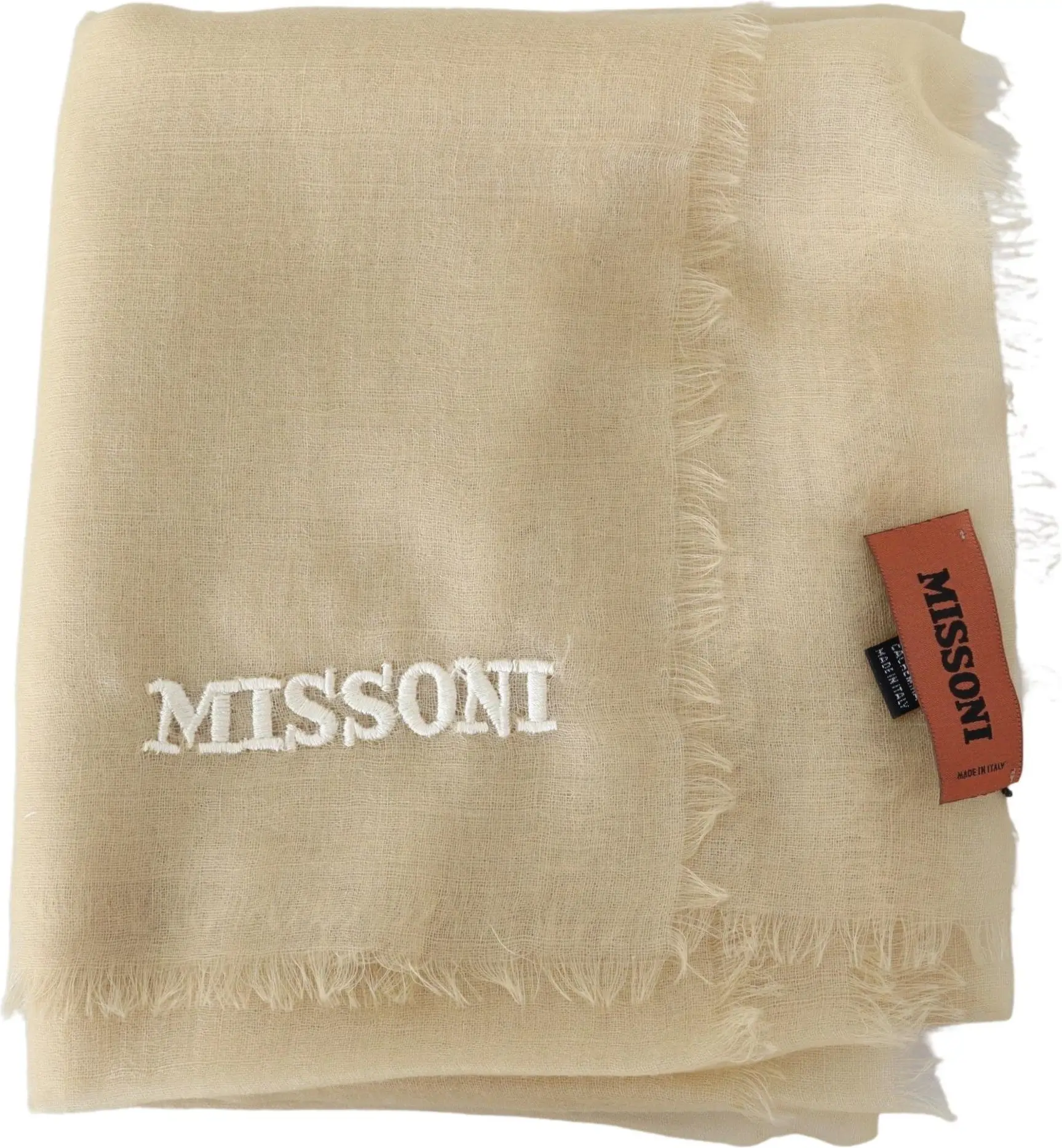 Scarf Missoni Beige Cashmere