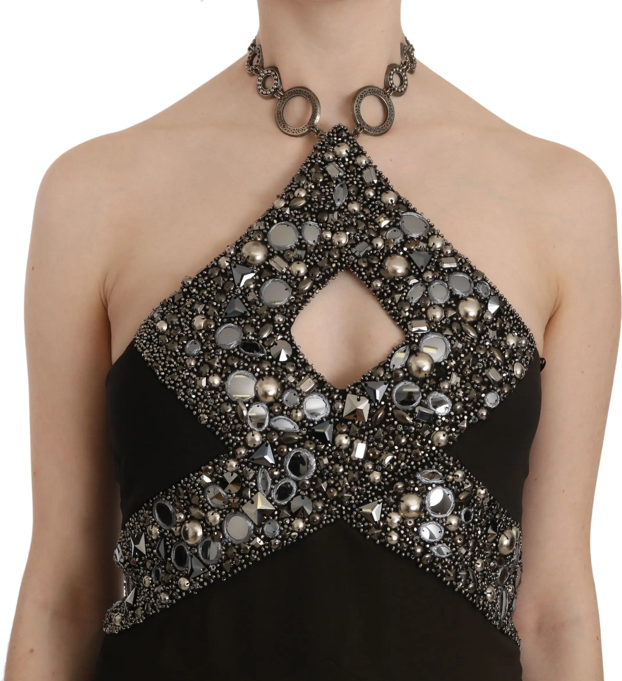 Dress John Richmond Elegant Sleeveless Mini Shift Dress