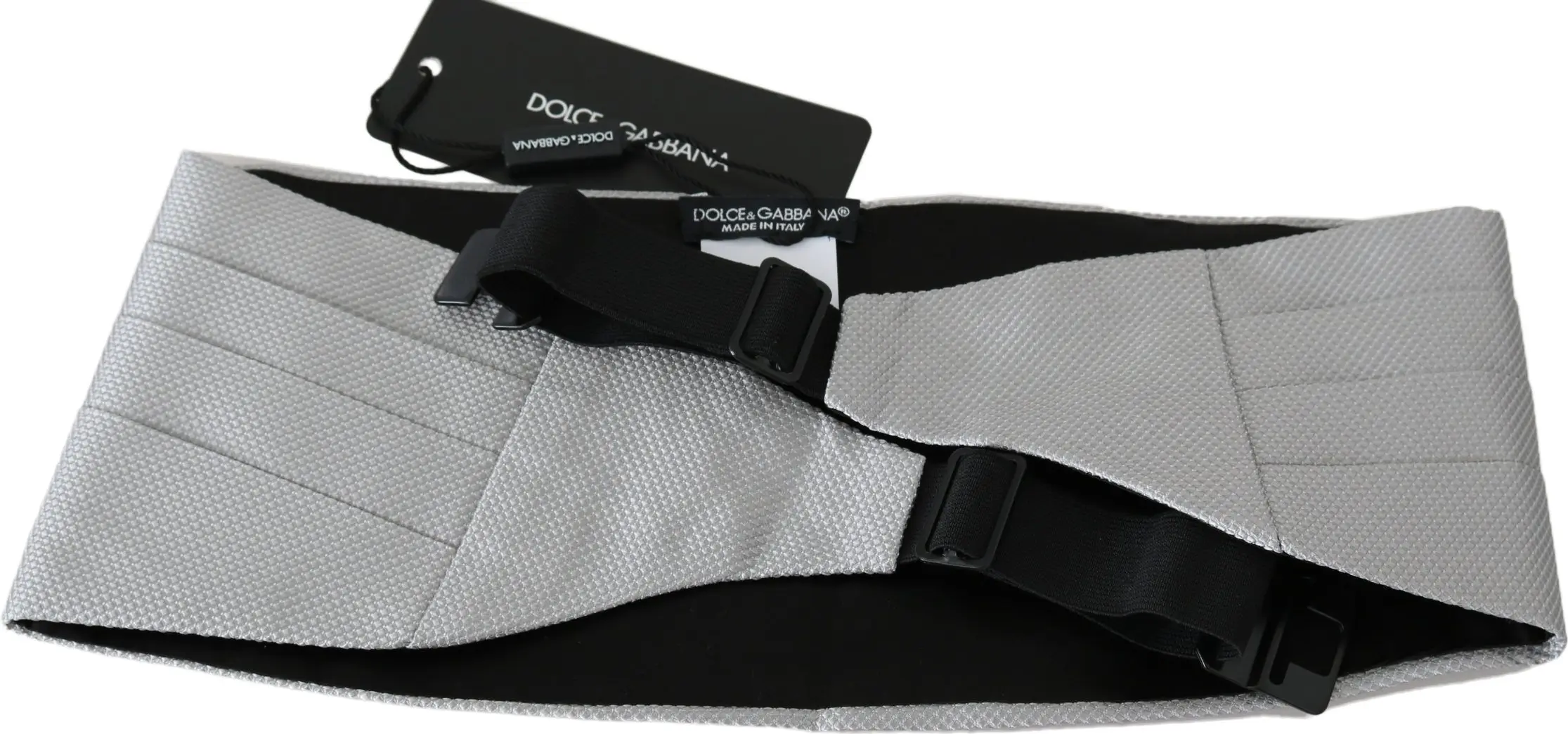 Cummerbund Dolce & Gabbana Elegant Silk Gray
