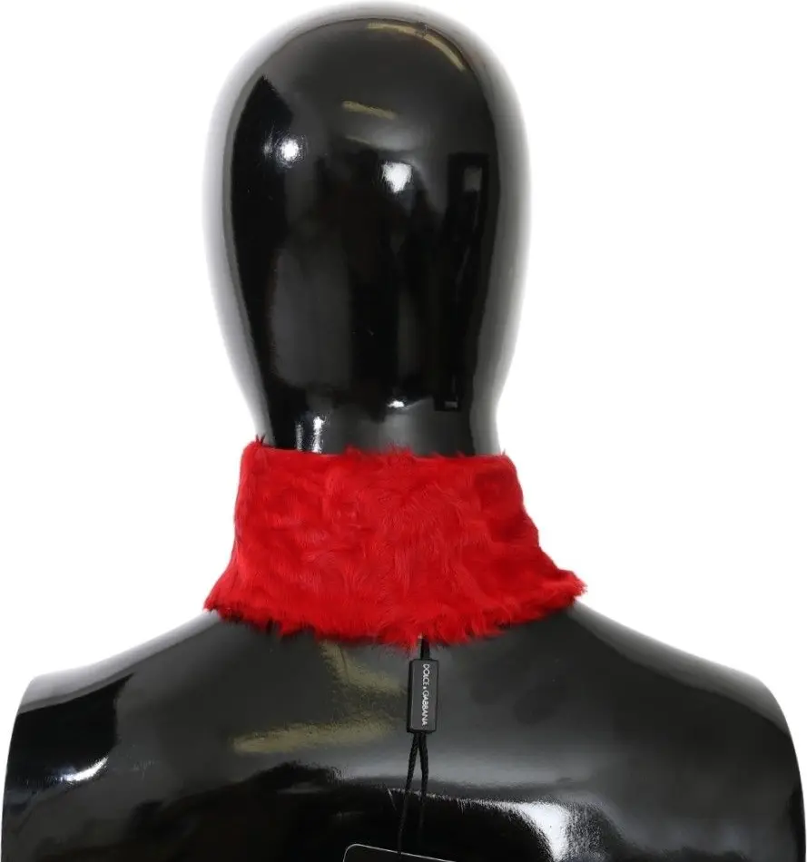 Scarf Dolce & Gabbana Elegant Red Lambskin