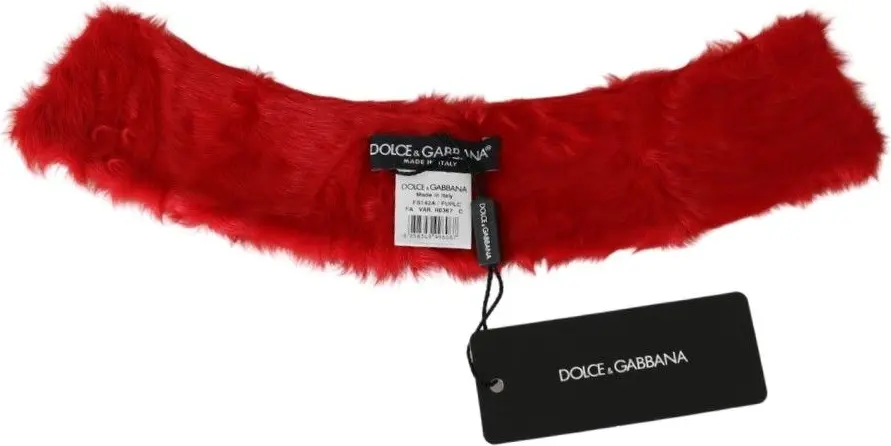 Scarf Dolce & Gabbana Elegant Red Lambskin