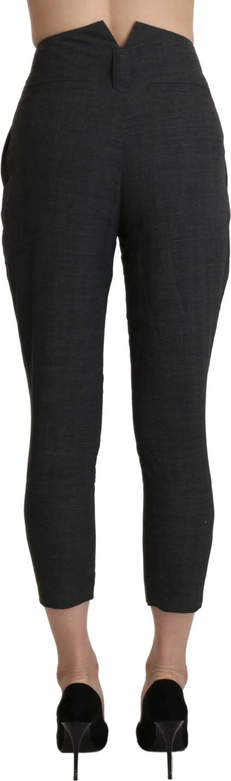 Ermanno Scervino Gray Kengay Yuqori Bel Capri Shim