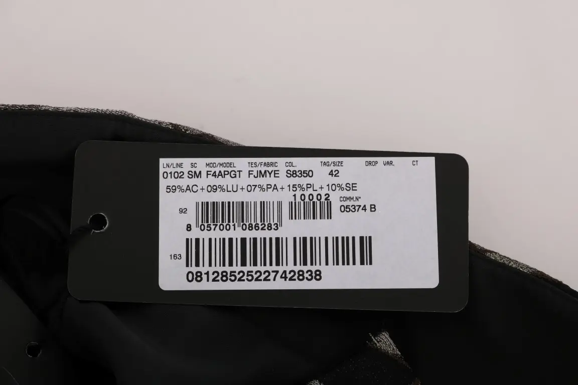 Dolce & Gabbana yubkasi Qora Kumush Brokar Gullar Yubkasi