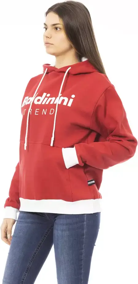 Red Cotton Women's Hoodie