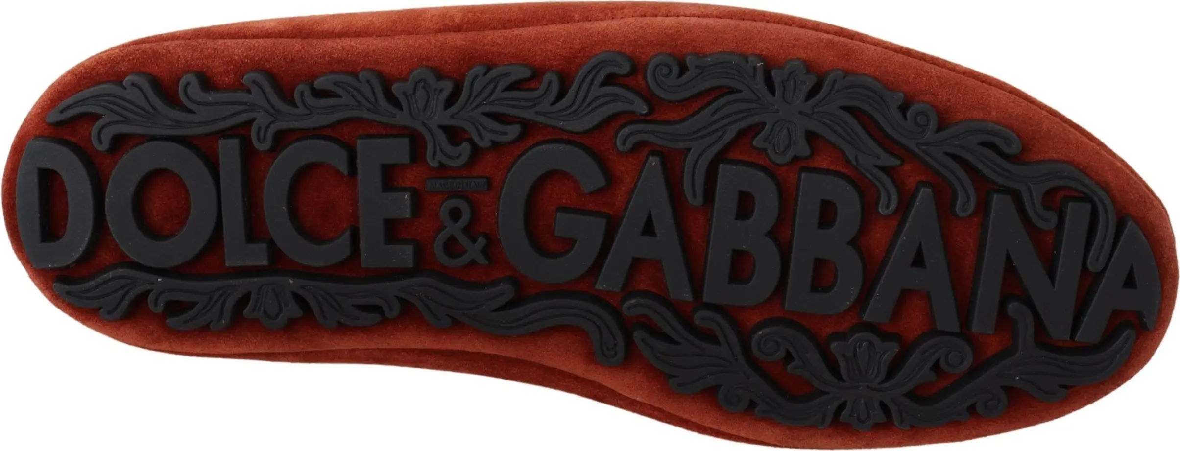 Dolce & Gabbana Orange Loafer Poyabkasi Donali To'qiymali Taxtali