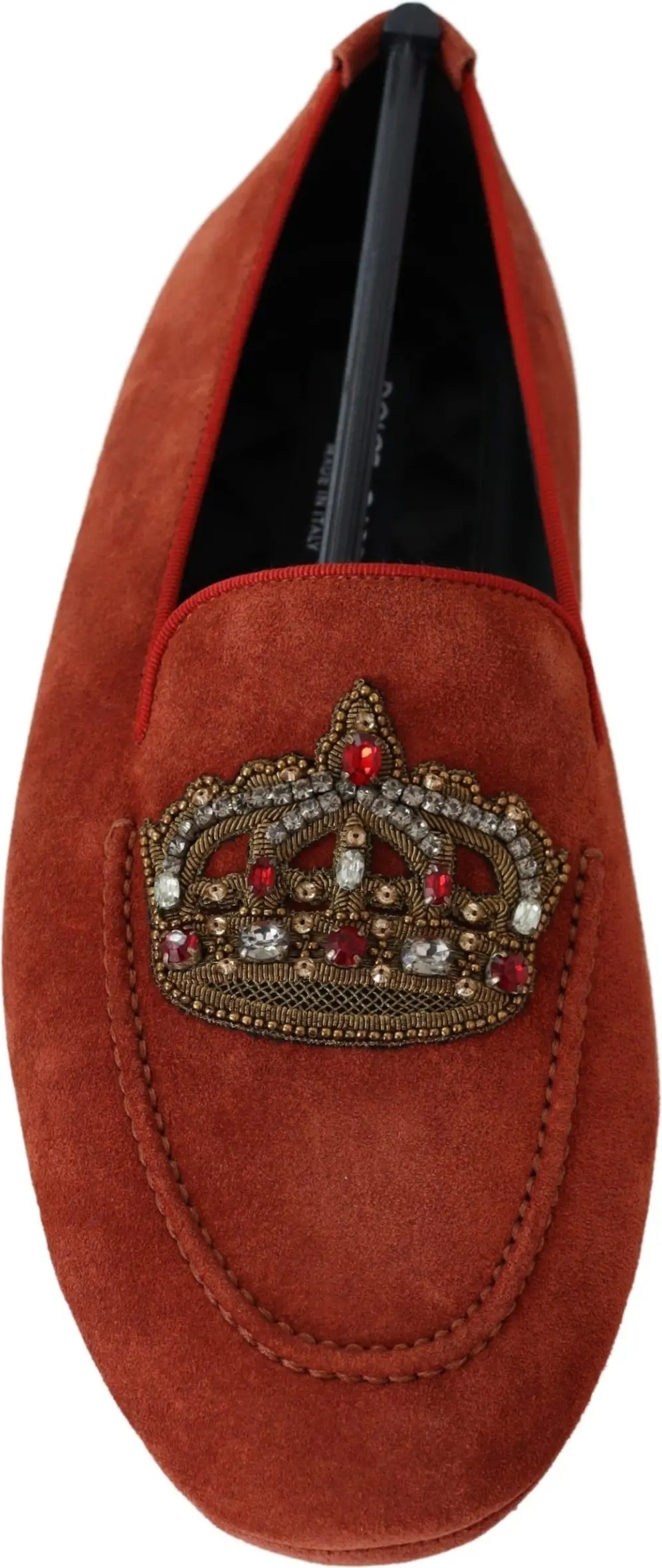 Dolce & Gabbana Orange Loafer Poyabkasi Donali To'qiymali Taxtali