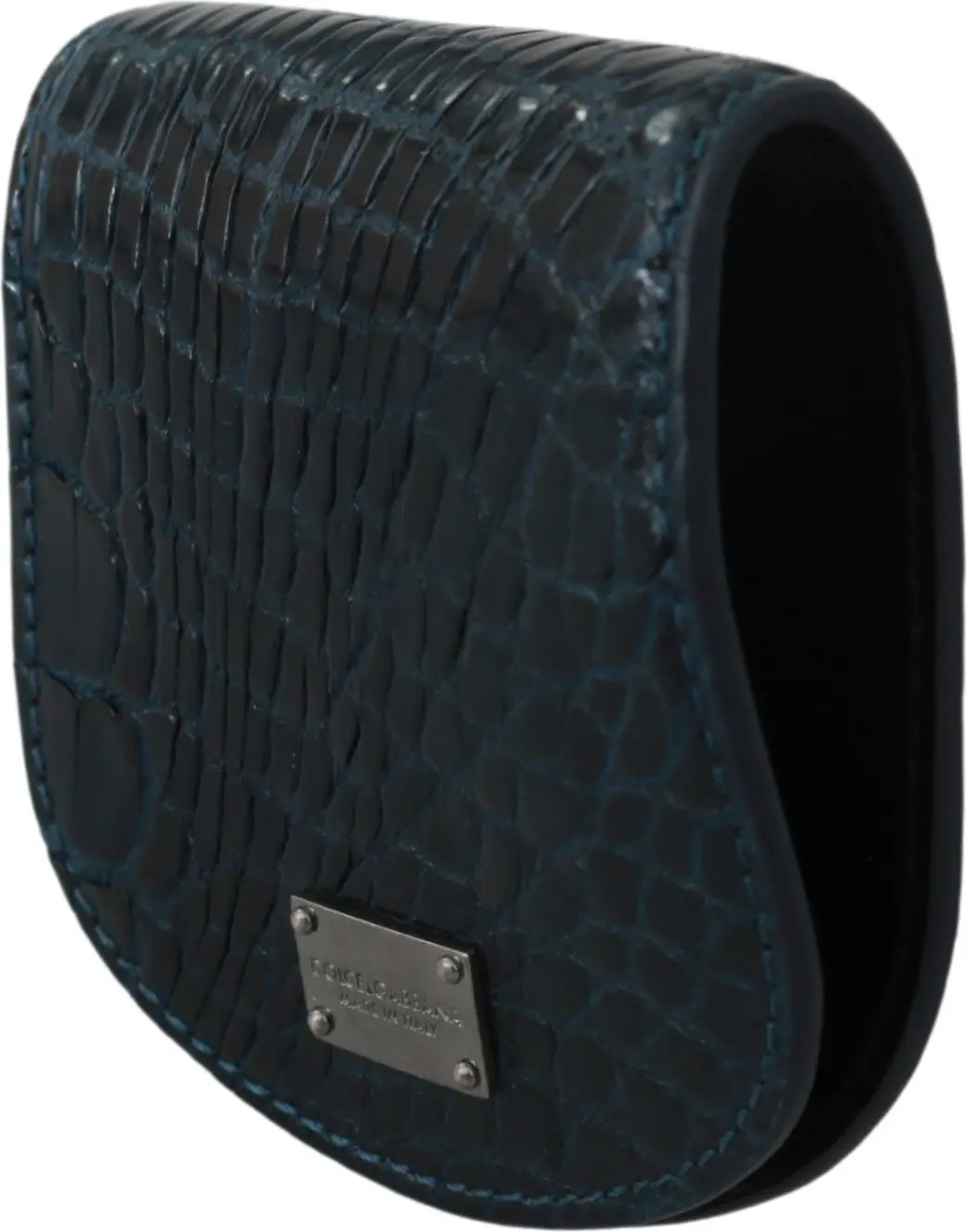Wallet Dolce & Gabbana Blue Exotic Skins Condom Case Holder Pocket