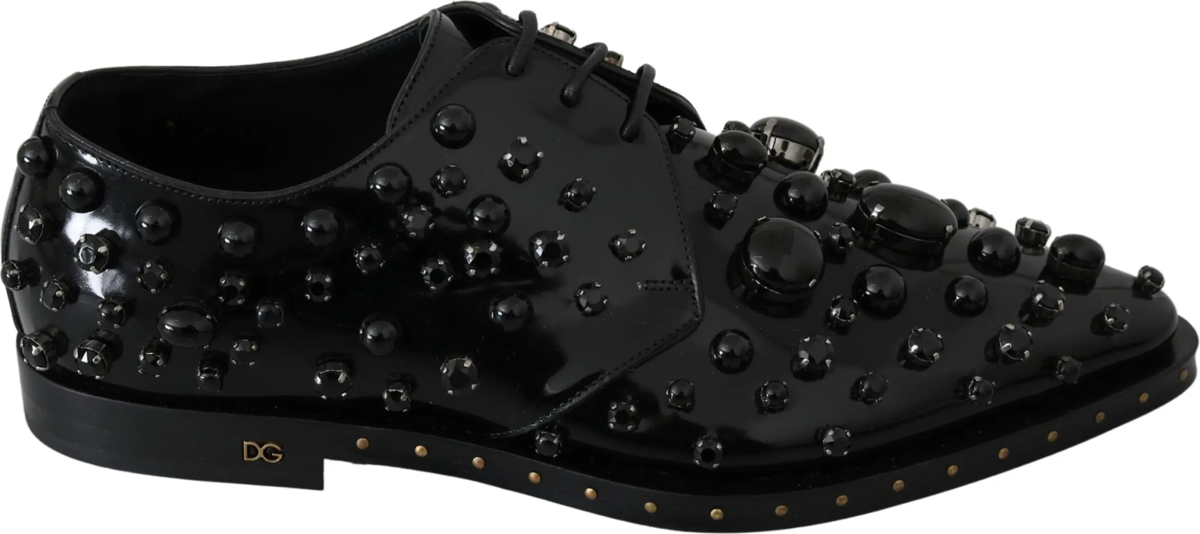 Dress Shoes Dolce & Gabbana Black Leather Crystals