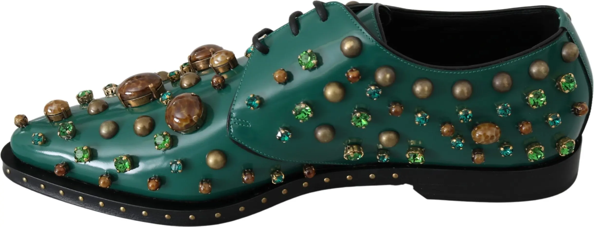 Dolce & Gabbana Zambil Kiyimi Yashil Charm Yaltiroq Toshlar