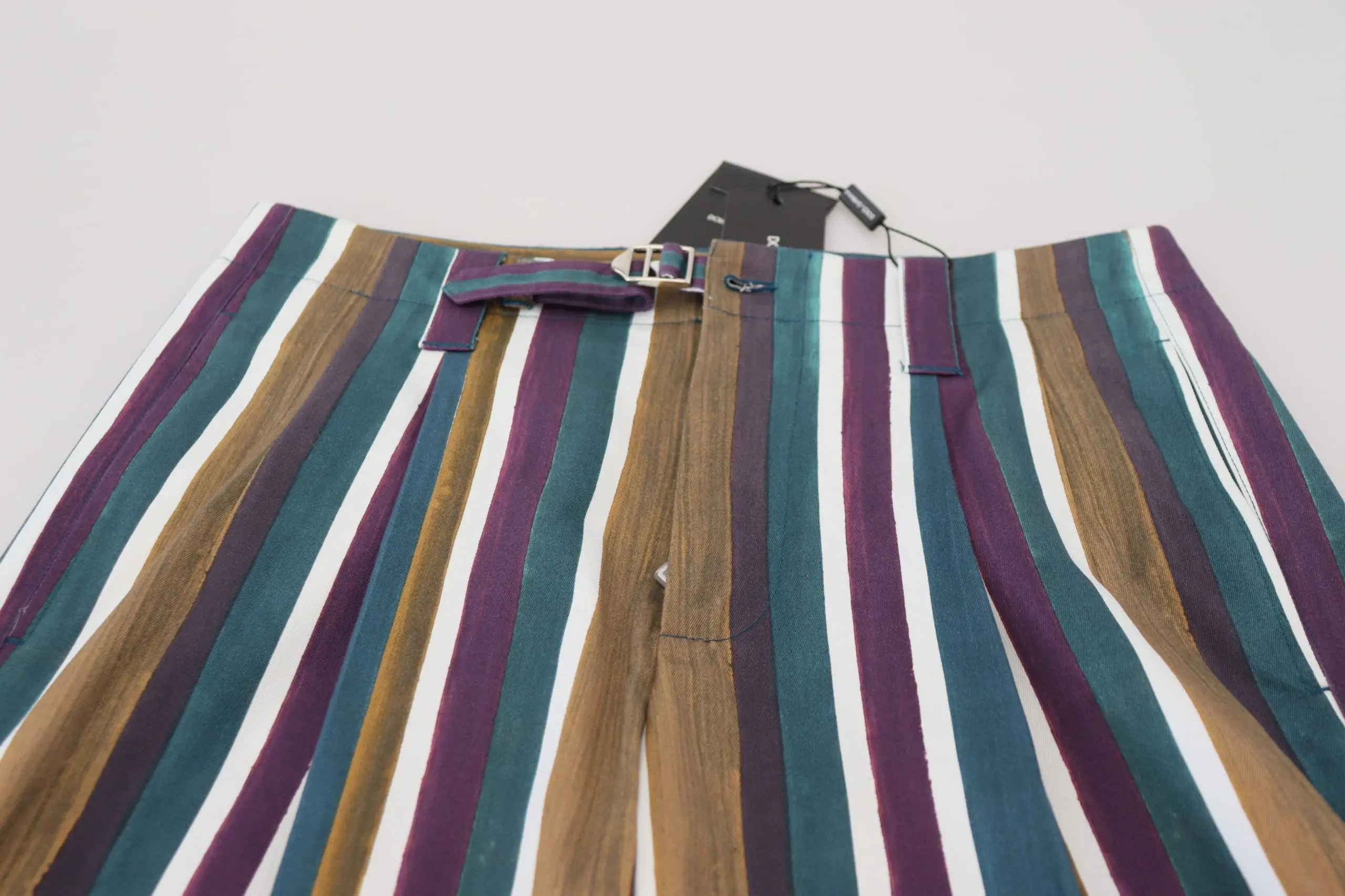 Shorts Dolce & Gabbana Multicolor Striped Stretch Cotton
