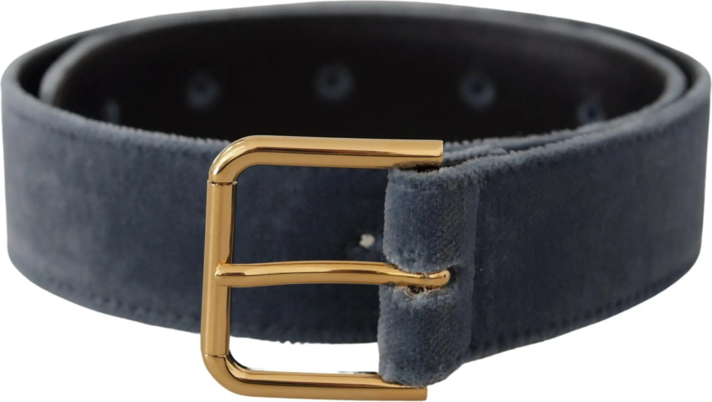 Bel Dolce & Gabbana Elegant Navy Velvet Designer Belt