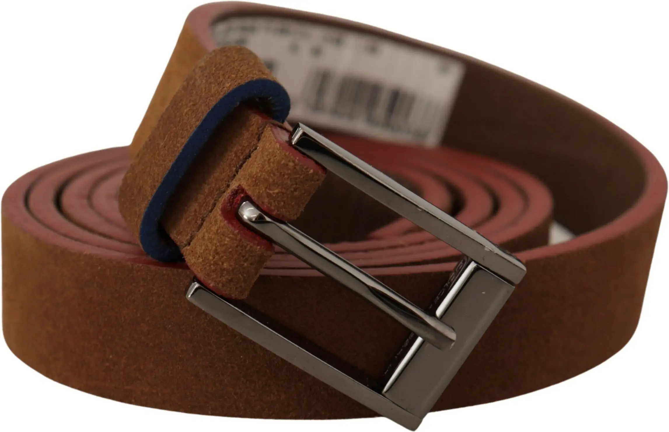 Belgi Dolce & Gabbana Chic Suede Beltdagi logotipi o'yma tokali