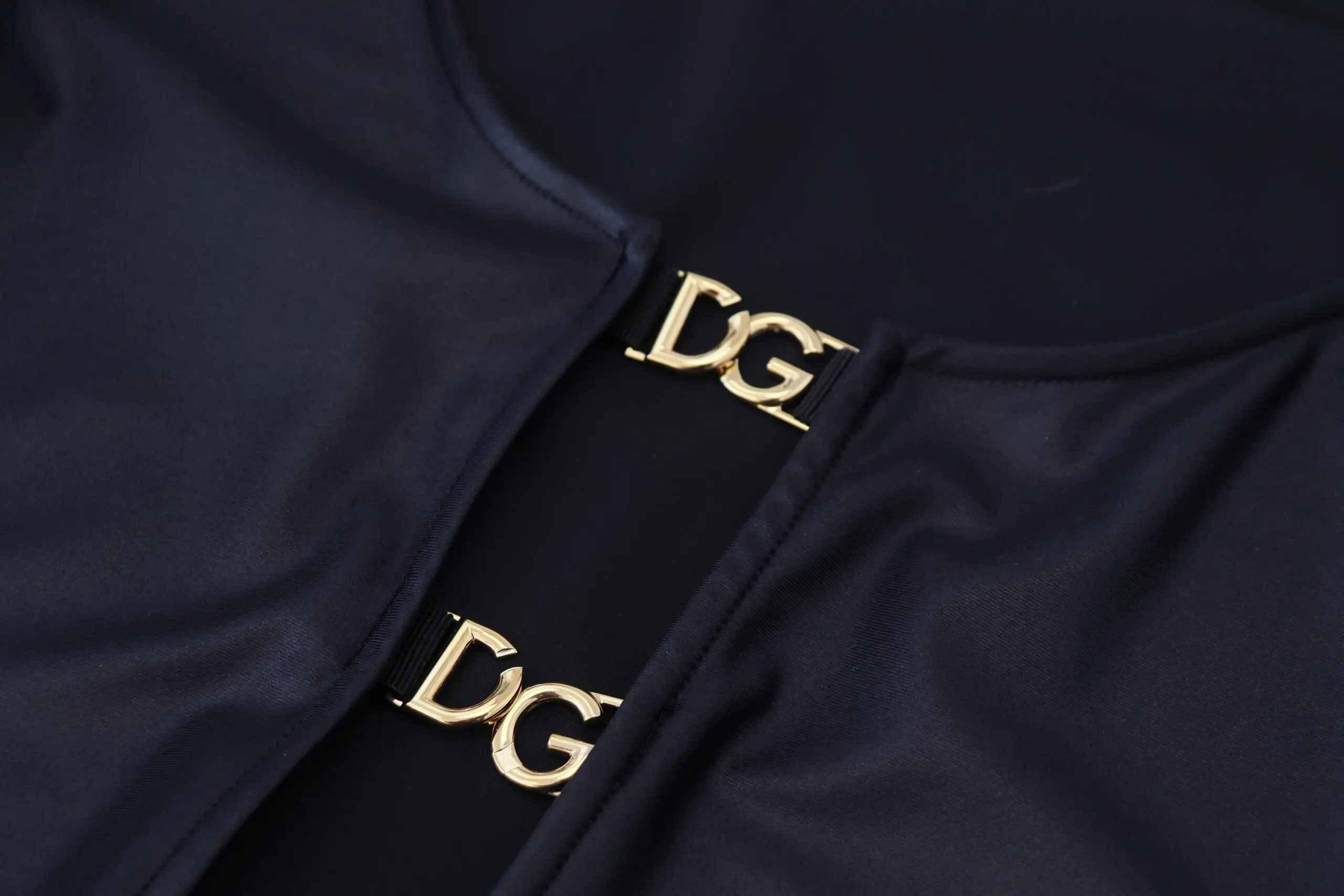 Dolce & Gabbana Top Yangi qora paxta tekis och ko'krak 3/4 yengli ustki kiyim