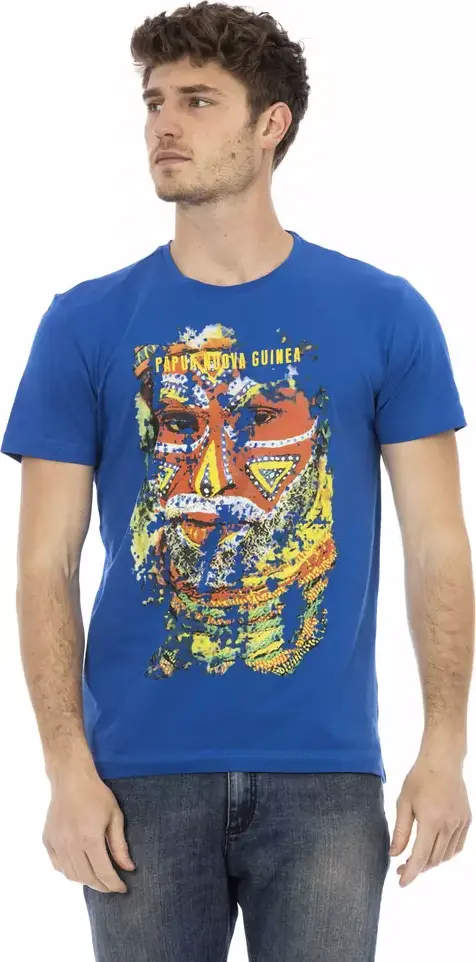 T-Shirt Trussardi Blue Cotton Men