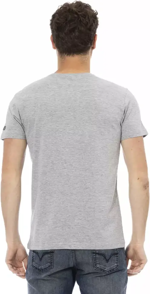 T-Shirt Trussardi Gray Cotton Men T-Shirt