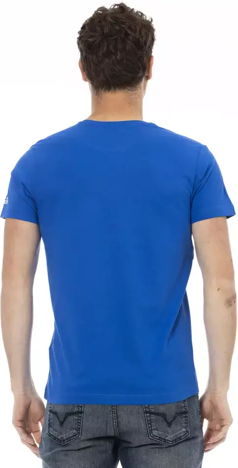 T-Shirt Trussardi Blue Cotton Men T-Shirt