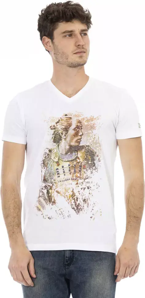 White Cotton T-Shirt Trussardi