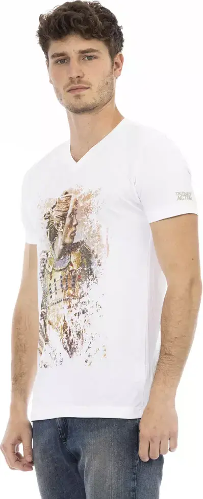 White Cotton T-Shirt Trussardi