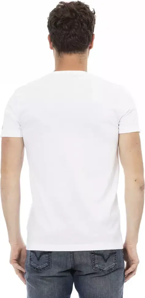White Cotton T-Shirt Trussardi