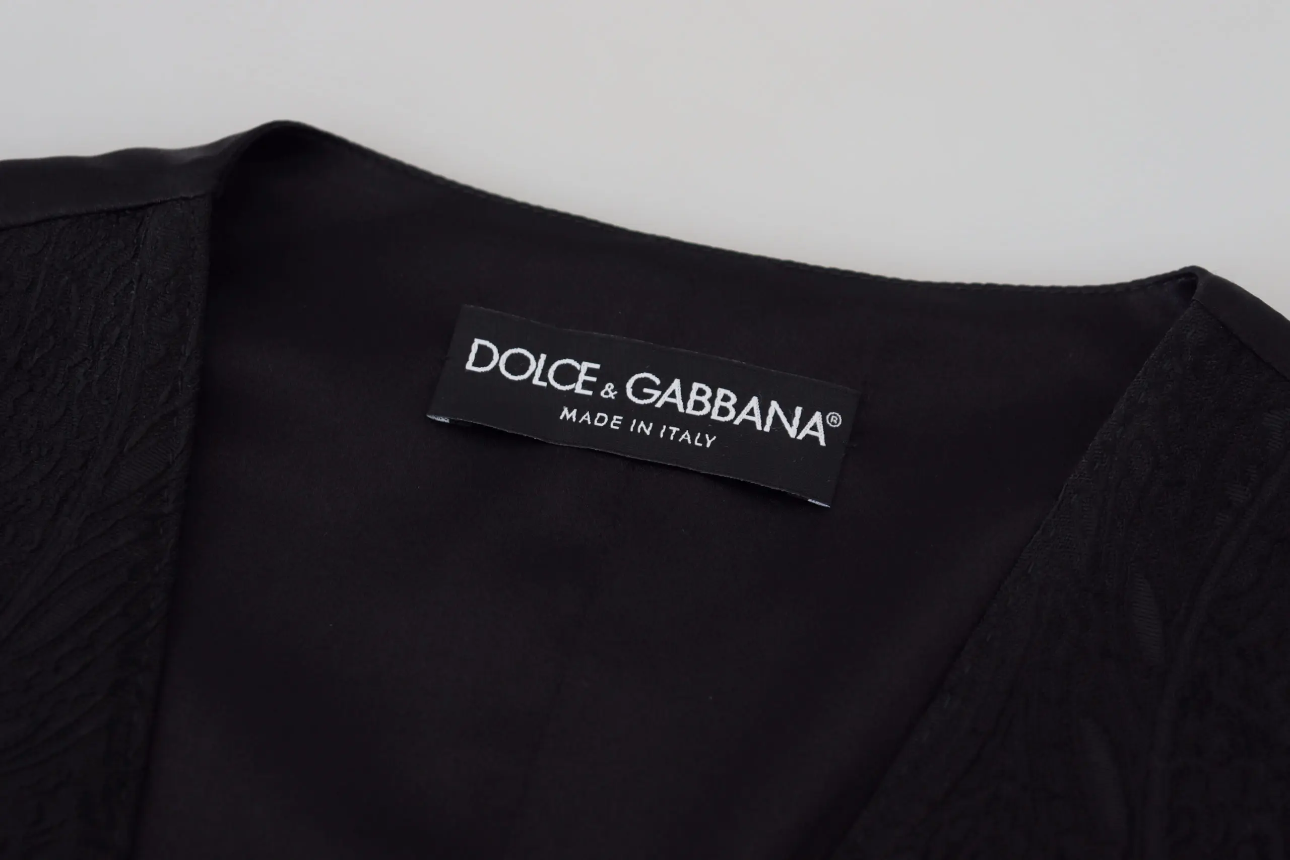 Dolce & Gabbana Qora Brokatli Ustki Kiyim