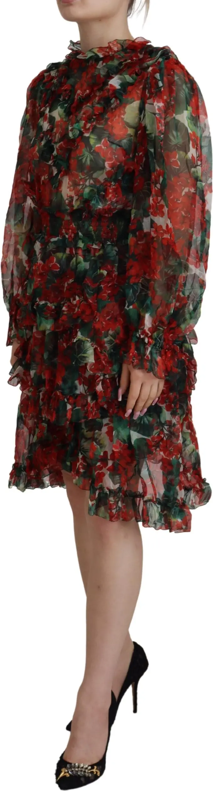 Dress Dolce & Gabbana Multicolor Geranium A-line