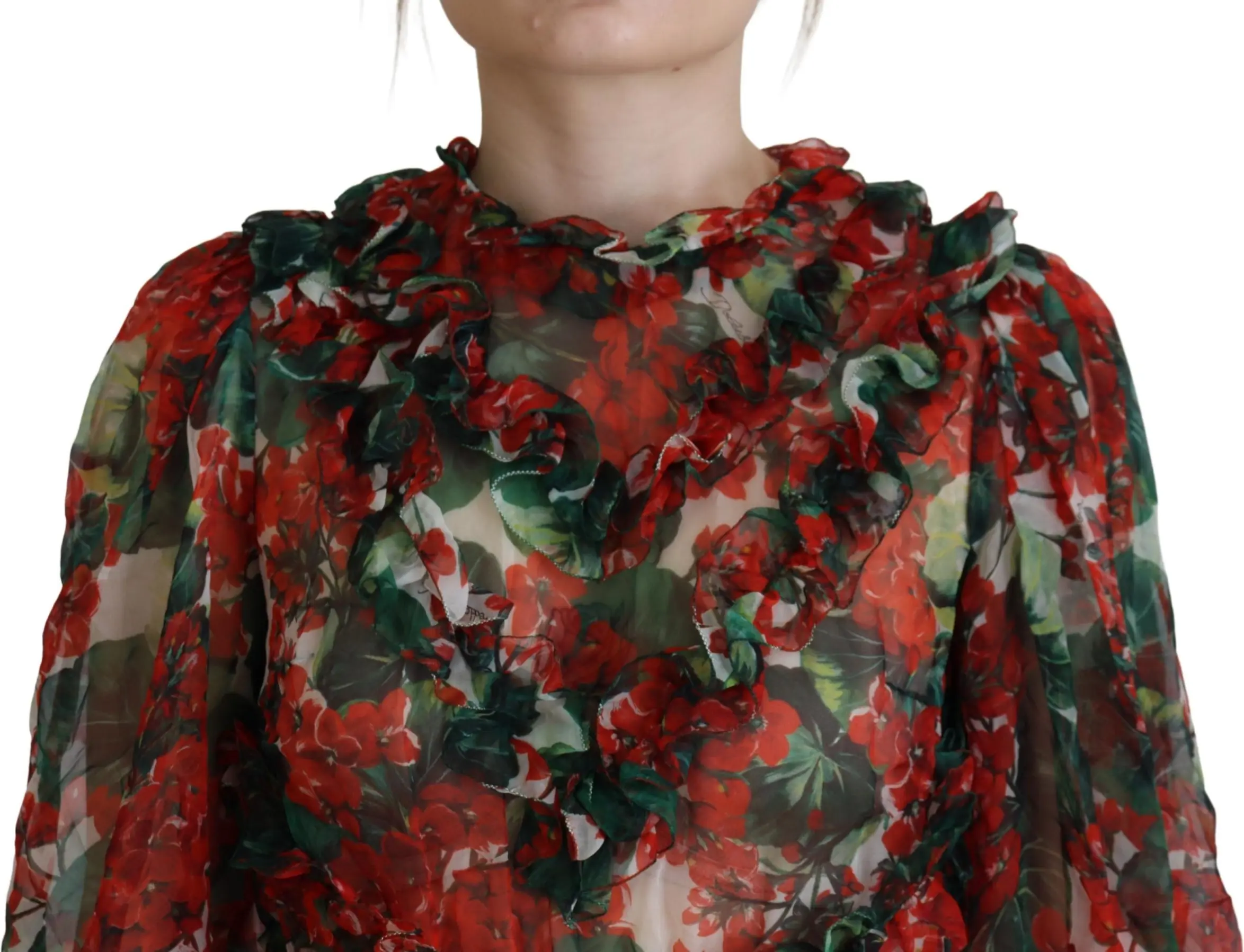 Dress Dolce & Gabbana Multicolor Geranium A-line