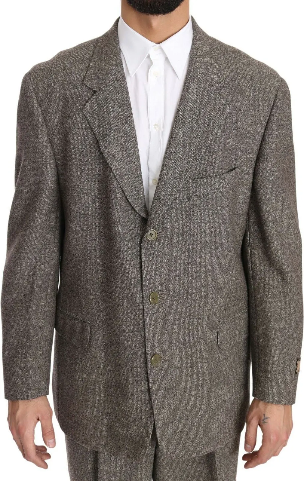Suit Fendi Brown Wool Regular