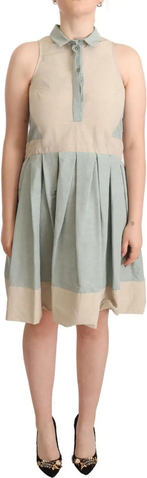 Sheath dress Comeforbreakfast Multicolor Collared Sleeveless Sheath Dress