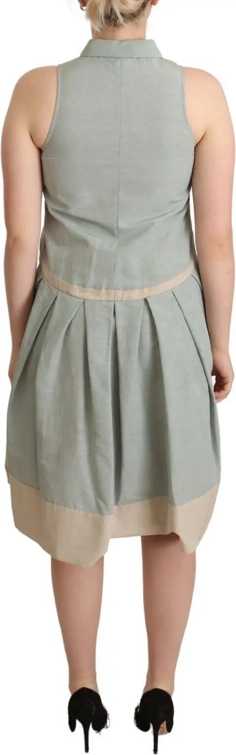 Sheath dress Comeforbreakfast Multicolor Collared Sleeveless Sheath Dress