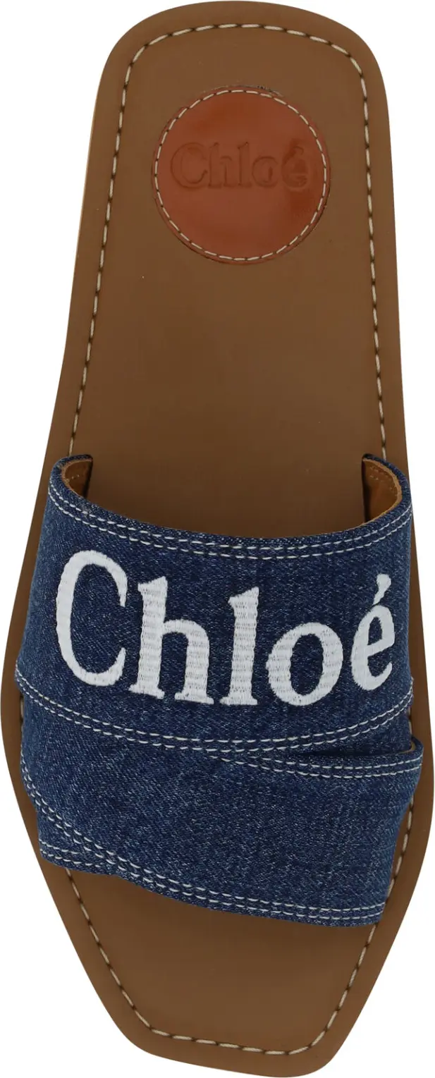 Сандалии Chloe Woody Роскошный Хлопок