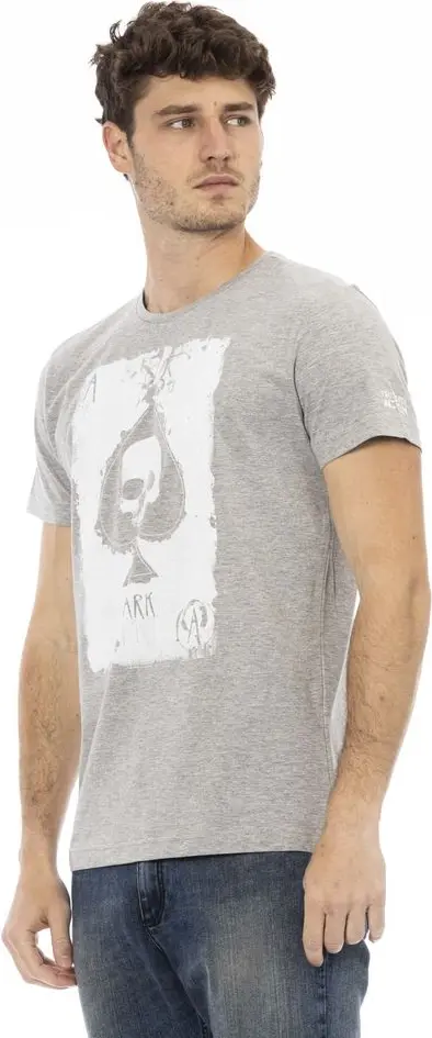 T-shirt Trussardi Gray Cotton Men T-Shirt