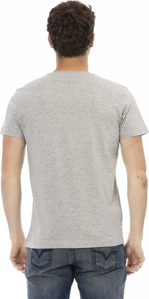 T-shirt Trussardi Gray Cotton Men T-Shirt