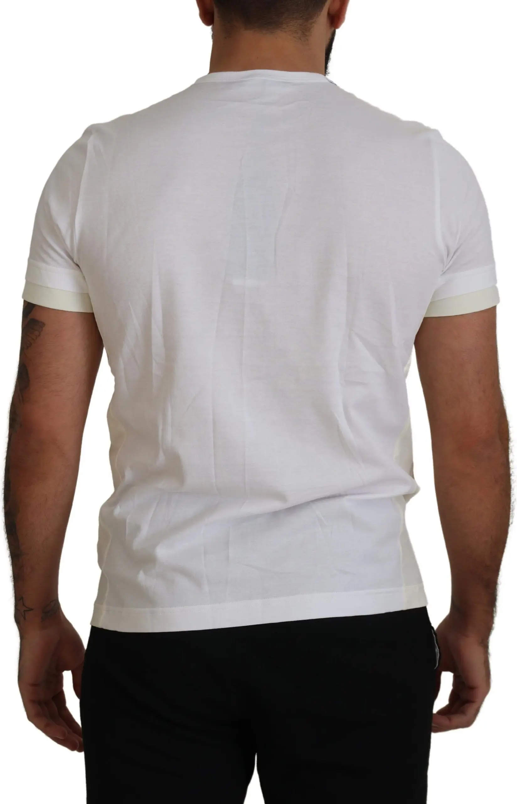 Dolce & Gabbana T-ko'ylagi, oq, tugmali cho'ntakli, qisqa yengli
