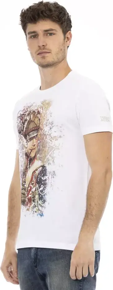 White Cotton T-Shirt Trussardi