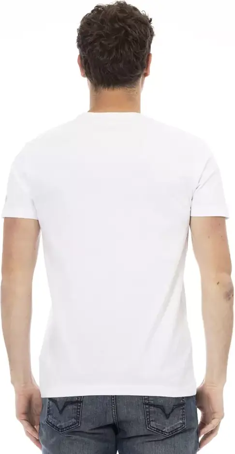 White Cotton T-Shirt Trussardi