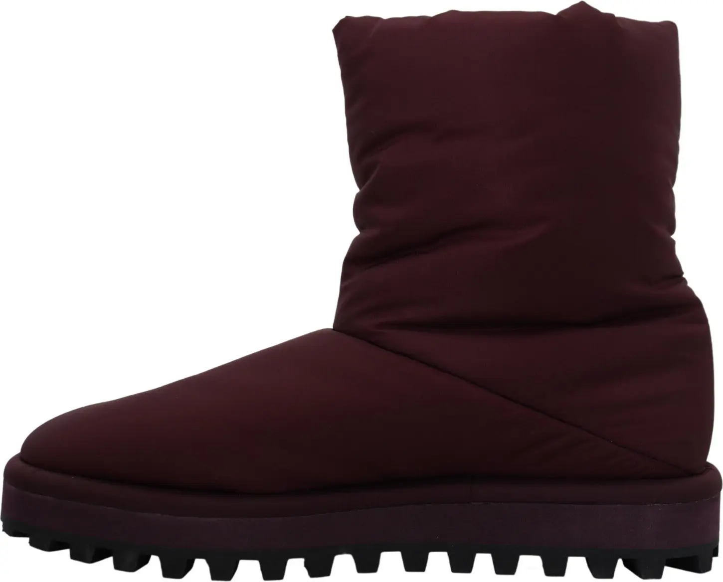 Dolce & Gabbana Bordeaux Naylon etik, Qalin O'rta Oyoq Kiyimi Padded Mid Shoes