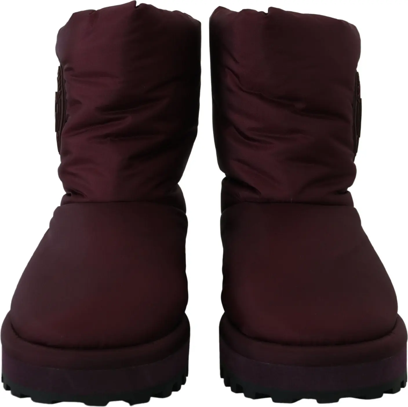 Dolce & Gabbana Bordeaux Naylon etik, Qalin O'rta Oyoq Kiyimi Padded Mid Shoes