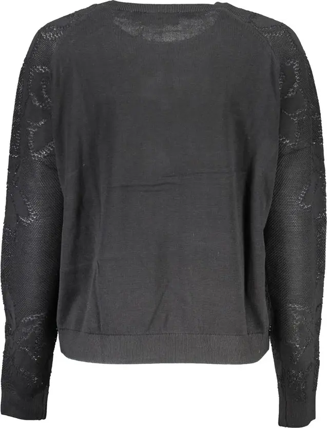 Black Cotton Sweater Desigual