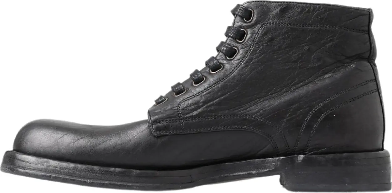 Boots Dolce & Gabbana Black Horse Leather Perugino
