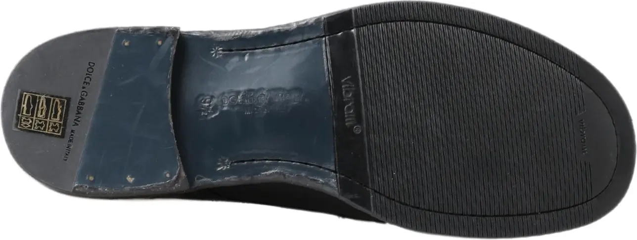 Boots Dolce & Gabbana Black Horse Leather Perugino