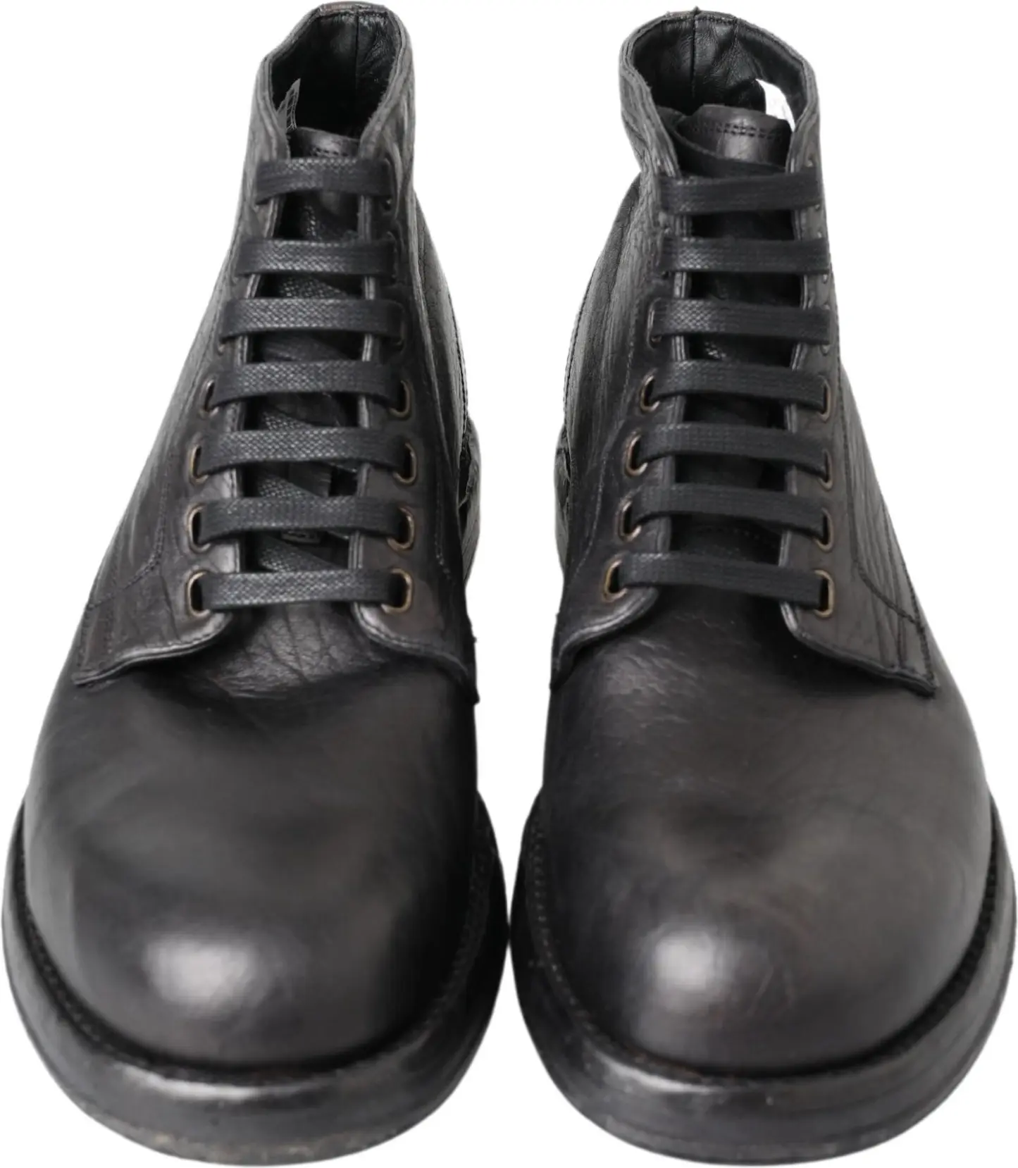 Boots Dolce & Gabbana Black Horse Leather Perugino