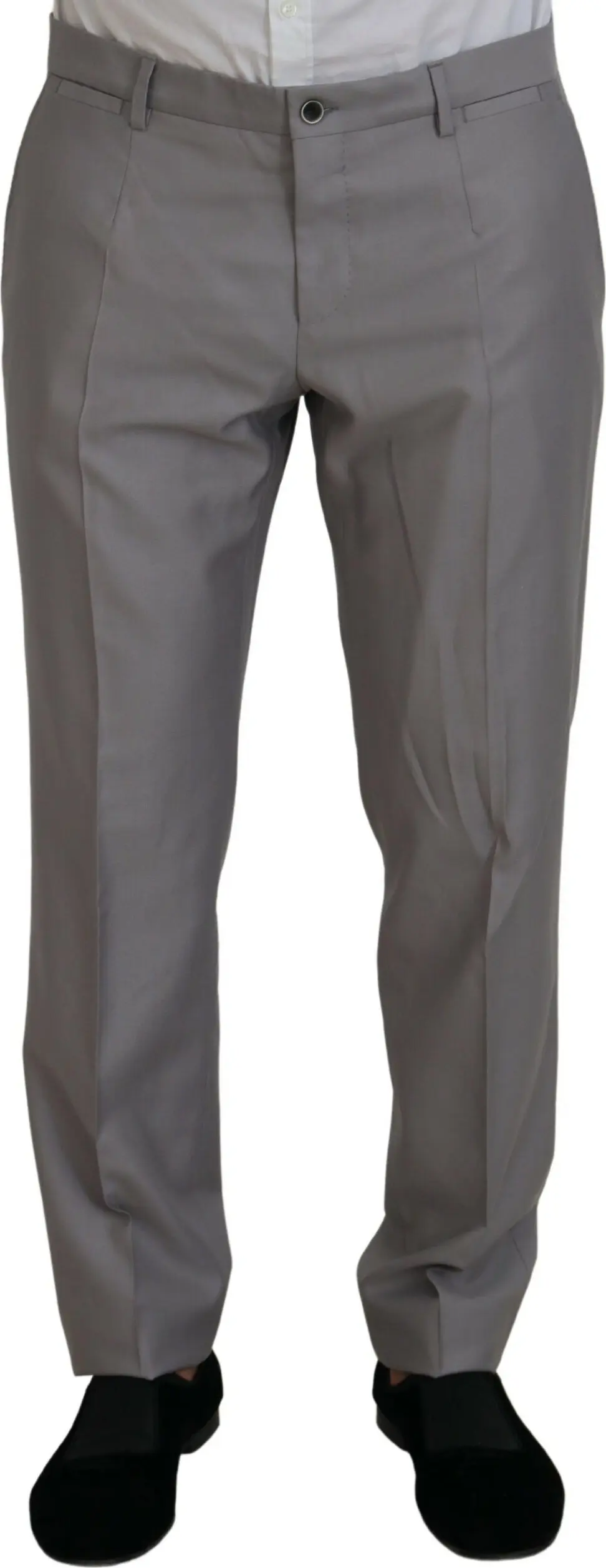 Suit Dolce & Gabbana Silver Wool Silk